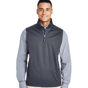 Core 365 Men's Three-Layer Knit Quarter-Zip Vest